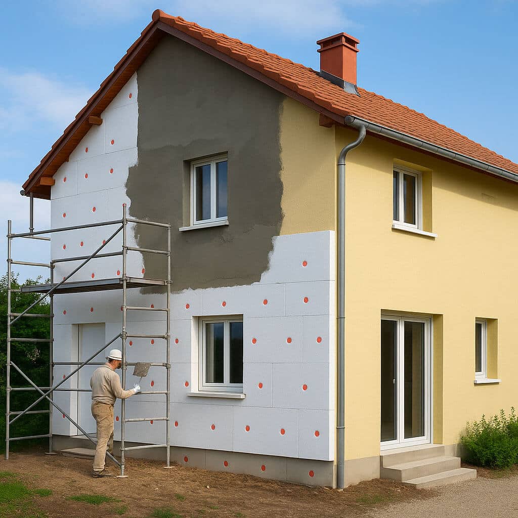 AMI Lorraine - Isolation thermique par l'extérieur avec du polystyrène expansé